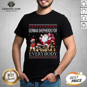 Pretty German Shepherds For Everybody Santa Claus Ugly Christmas Shirt