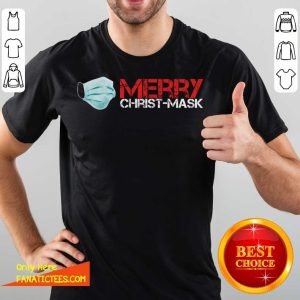 Funny Xmas Merry Christ Mask 2020 Quarantine Christmas T-Shirt
