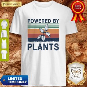 Powered By Plants Vintage Womens T-Shirt