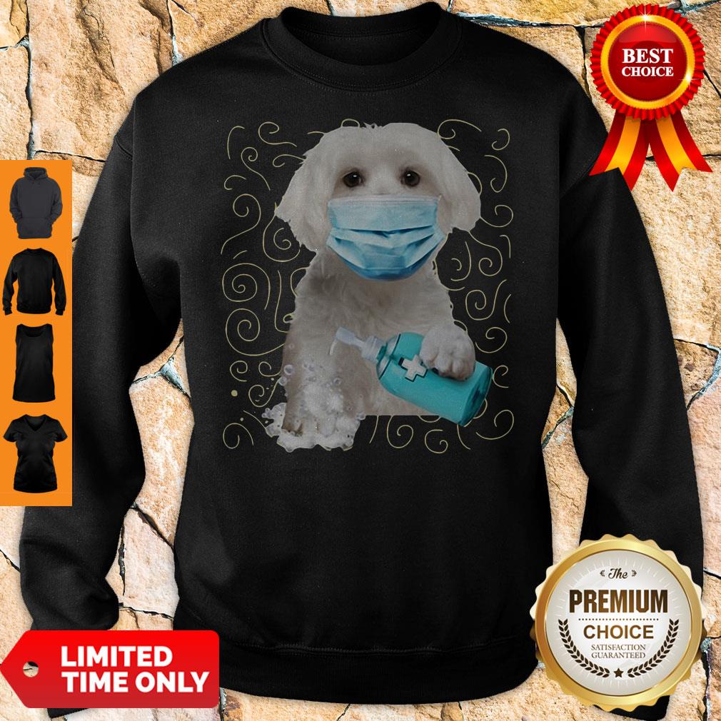 Awesome Maltese Dog Face Mask Quarantine Shirt