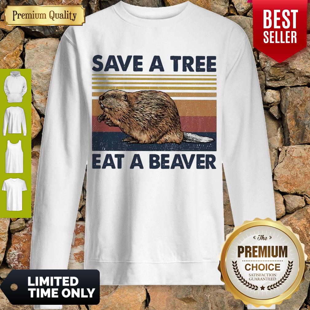 Vintage Save A Tree Eat A Beaver Shirt