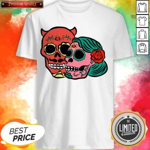 Sugar Skulls Couple Day Dead Dia De Los Muertos Shirt