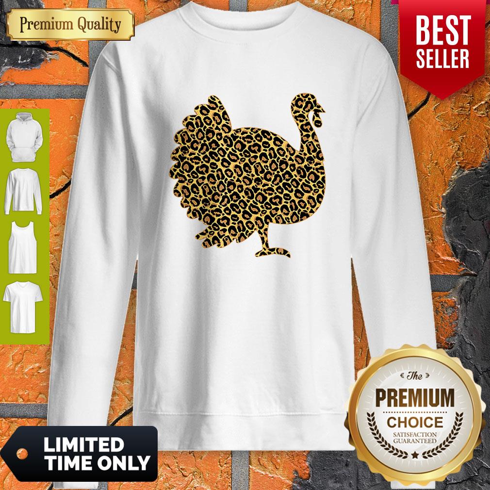 Leopard Print Turkey Thanksgiving Fall Autumn Gobble Gift Shirt