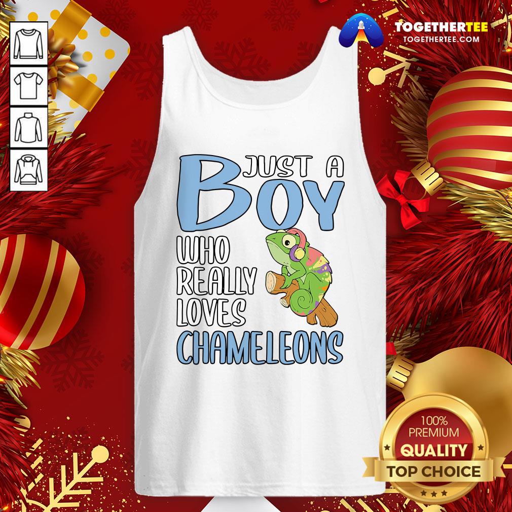 Colorful Just A Boy Who Really Loves Chameleons Shirt
