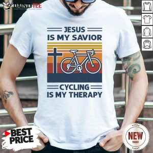 Jesus Is My Savior Cycling Is My Therapy Vintage Shirt
