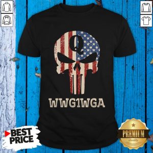 Top Q Wwg1wga Skull American Flag Shirt
