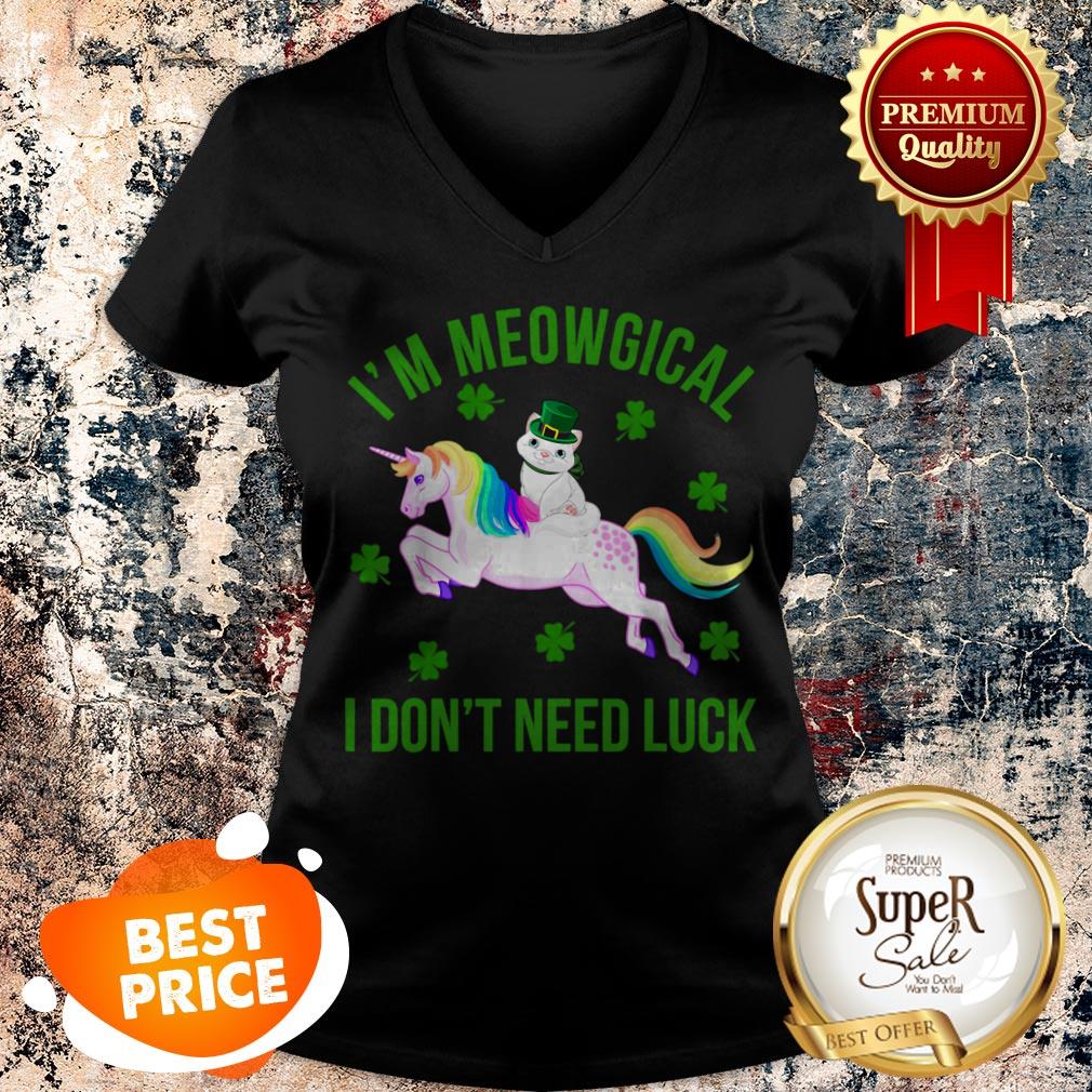 Nice I’m Meowgical St Patrick’s Day Leprechaun Cat Unicorn T-shirt