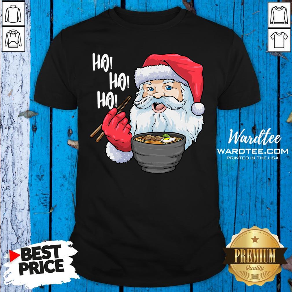 Premium Santa Ramen Noodles Shirt Christmas Japanese Noodles Shirt