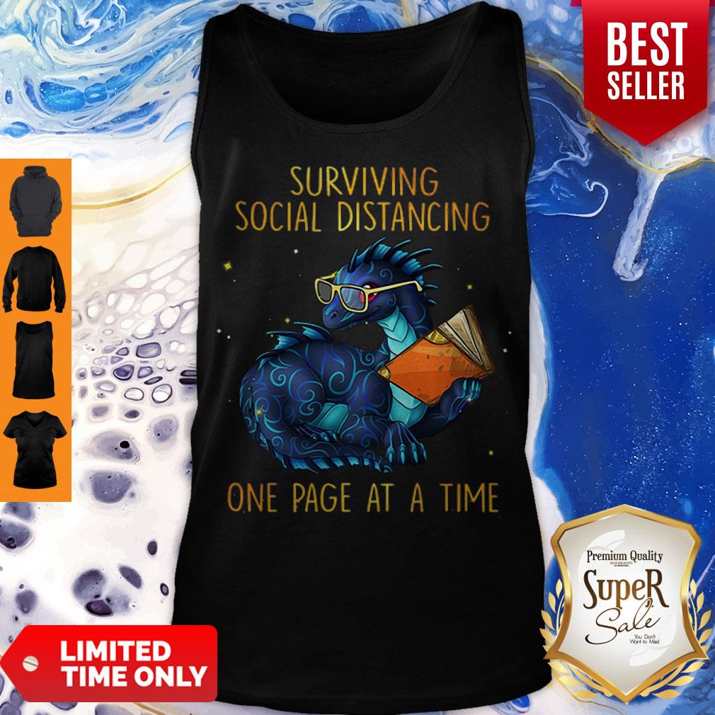 Nice Dragon Surviving Social Distancing One Page At A Time Shirt
