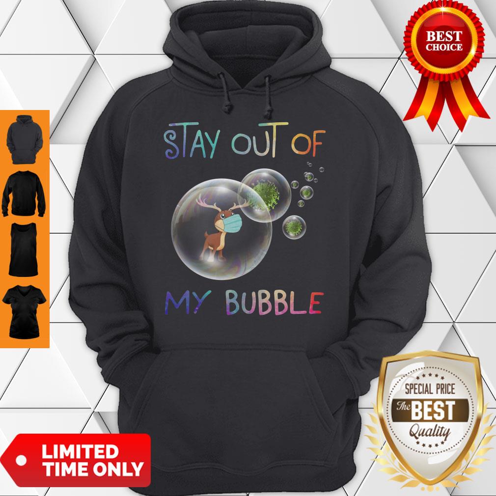 Cute Reindeer Stay Out Of My Bubble Coronavirus T-shirt