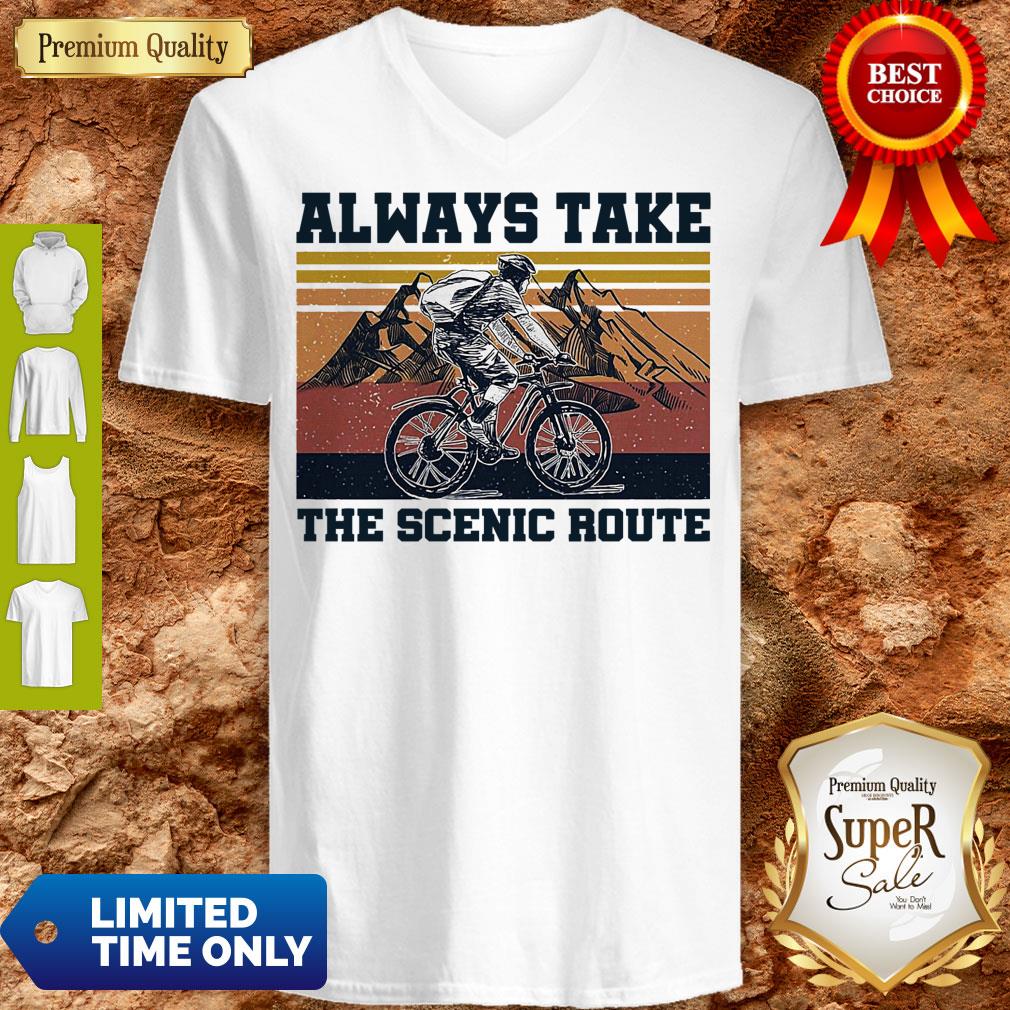 Premium Cycling Always Take Scenic Route Vintage Shirt