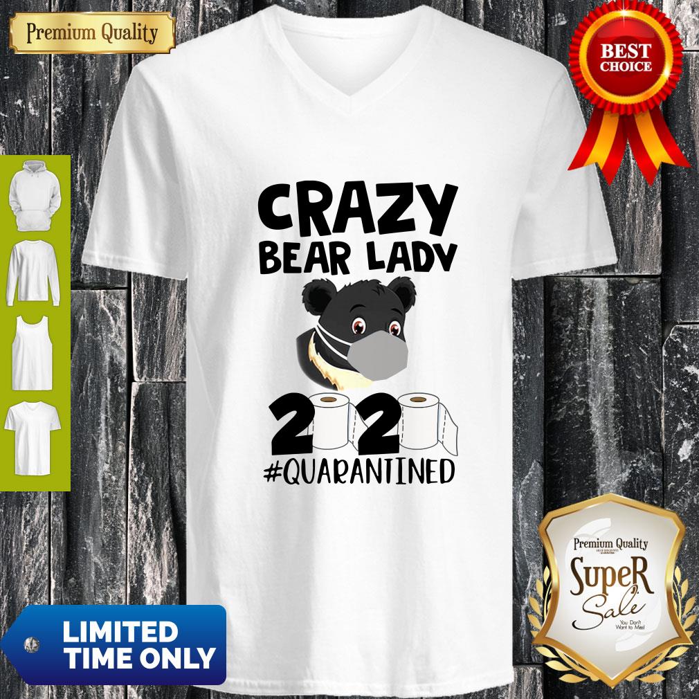 Nice Crazy Bear Lady 2020 Quarantined Coronavirus Shirt