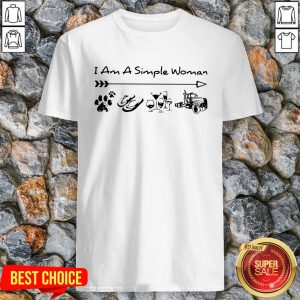 I Am A Simple Woman Dog Paw Flip Flop Wine Shirt