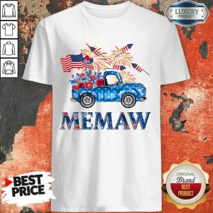 Pickup Truck 4th Of July American Flag Memaw Shirt