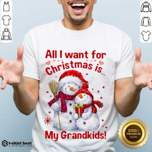Good Snowman All I Want For Christmas Is My Grandkids Shirt