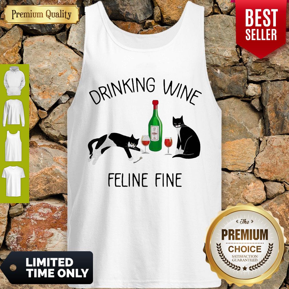 Top Cat Drinking Wine Feline Fine Shirt