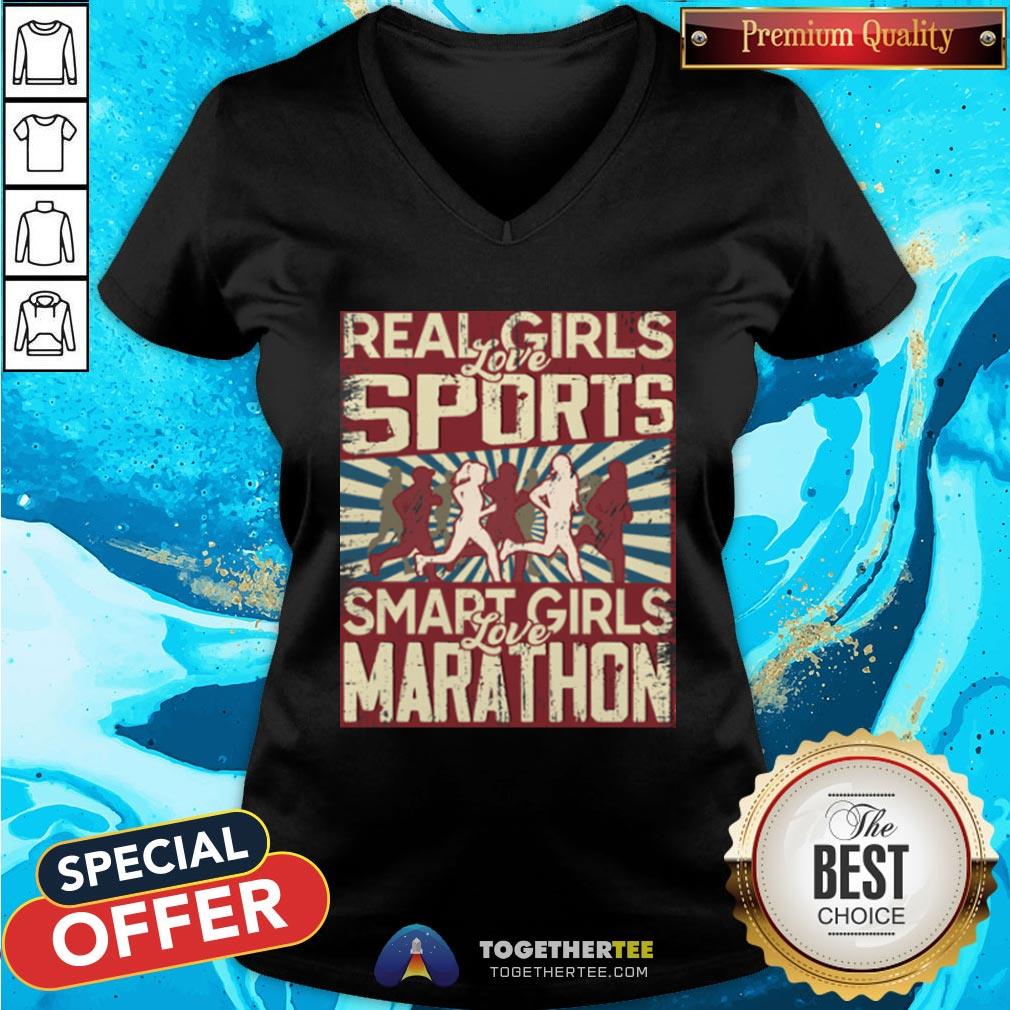 Hot Real Girls Love Sports Smart Girls Love Marathon 2020 Shirt