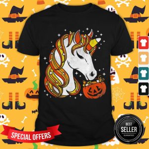 Candy Corn Unicorn Halloween Shirt