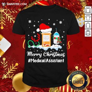Nice Nurse Santa Vaccine Merry Christmas #Medical Assistant Shirt