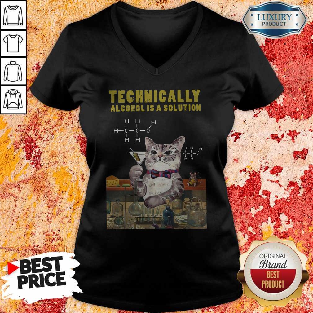 Cat Technically Alcohol Is A Solution Shirt