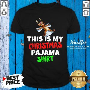 Reindeer With Face Mask This Is My Christmas Pajama Xmas Shirt