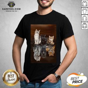 Awesome Three Cat Tiger Reflections 5d Diamond Diy Shirt