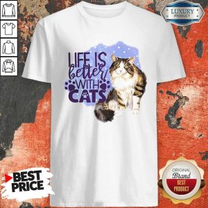 Good Life Is Letter With Cats Shirt