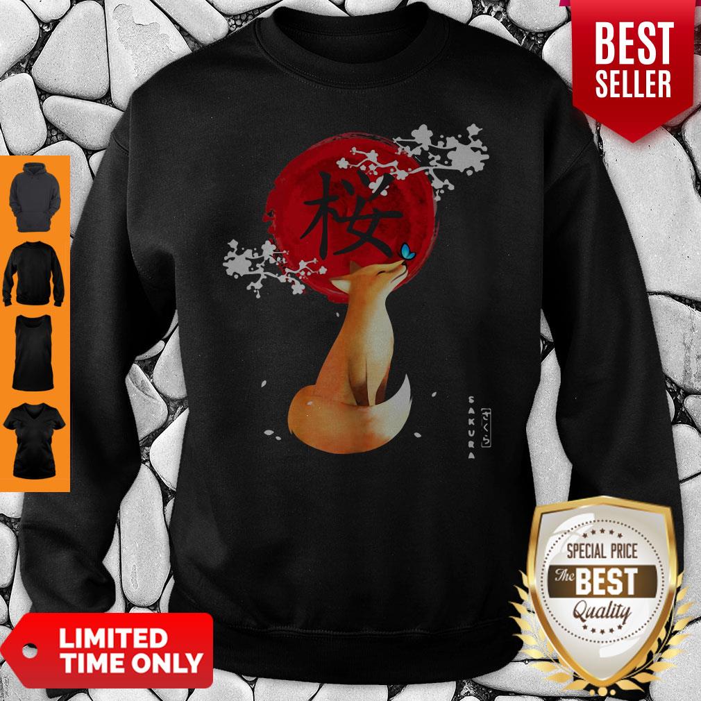 Official Sakura Cherry Blossom Fox Shirt