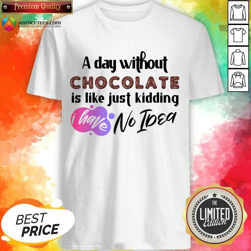 A Day Without Wine Is Like Just Kidding I Have No Idea Shirt