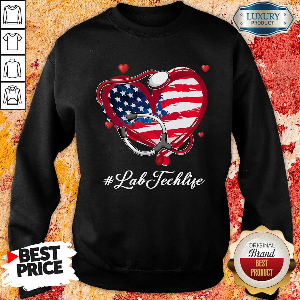America Nurse Heart Lab Tech Life Shirt