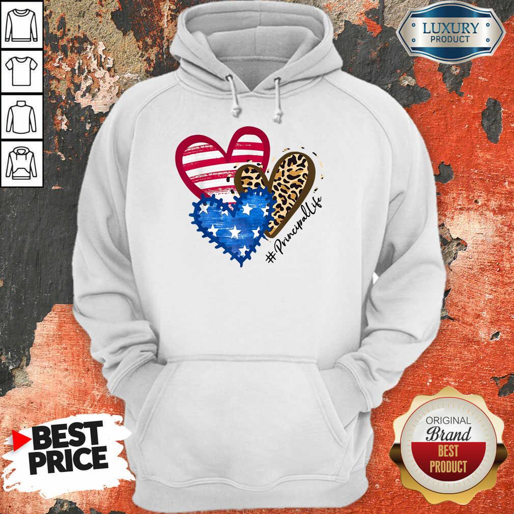 American Flag Hearts Principal Life Shirt