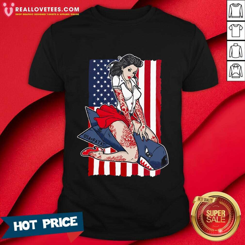 American Flag Men's Miss Usa Fatal Shirt