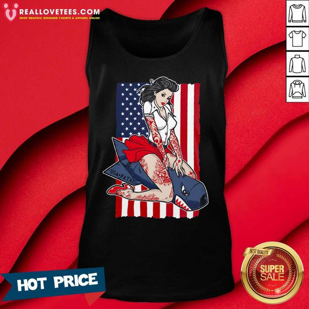 American Flag Men's Miss Usa Fatal Shirt
