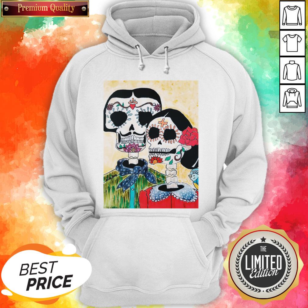 Amor Couple Sugar Skulls Day Of The Dead Shirt