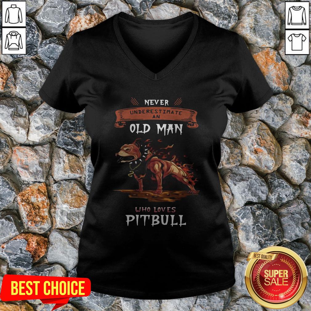 An Old Man Who Loves Pitbull Born In September T-Shirt
