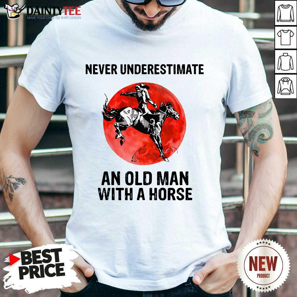 An Old Man With A Horse Shirt