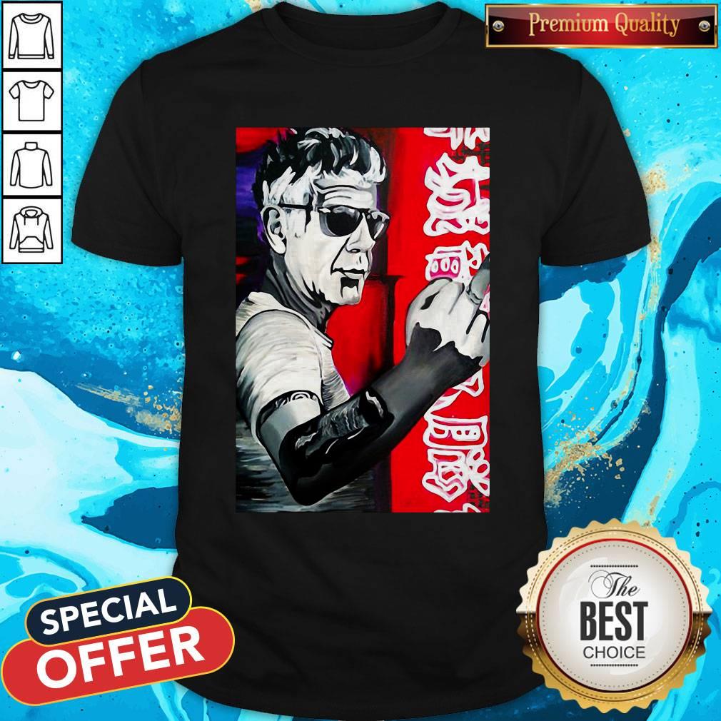 Anthony Bourdain Fuck Middle Finger Shirt