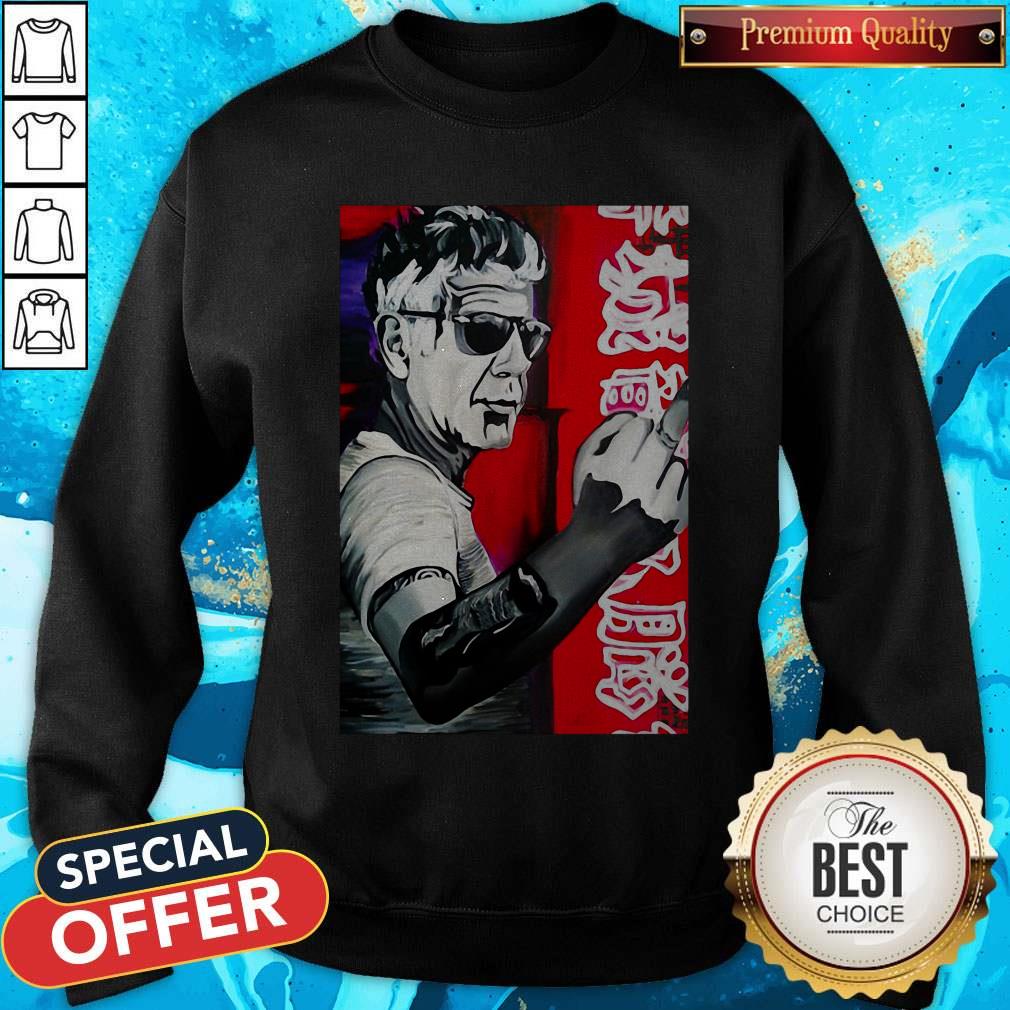 Anthony Bourdain Fuck Middle Finger Shirt