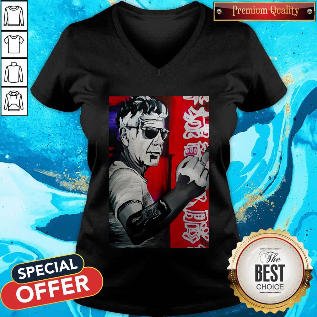 Anthony Bourdain Fuck Middle Finger Shirt