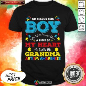 Boy Calls Me Grandma 9 Autism Awareness Shirt