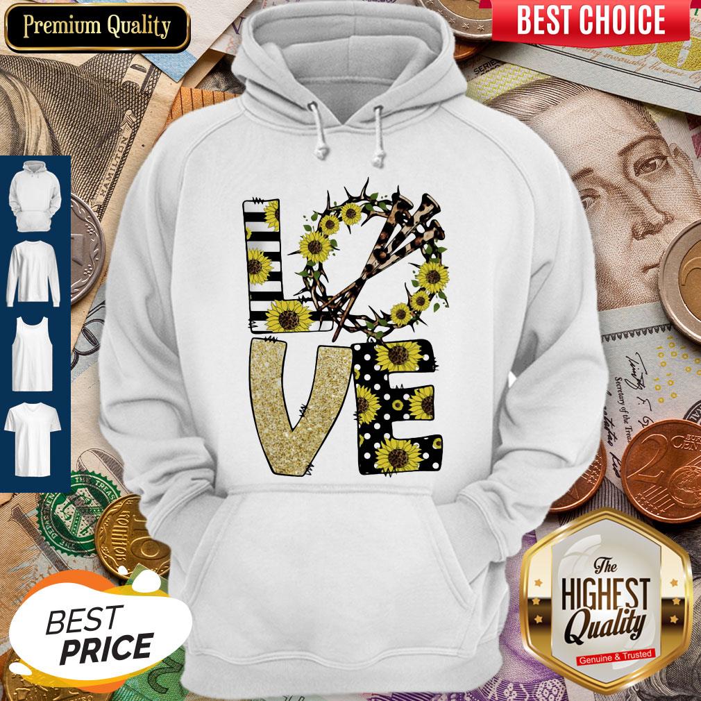 Nice Love God Sunflowers Leopard Diamond shirt