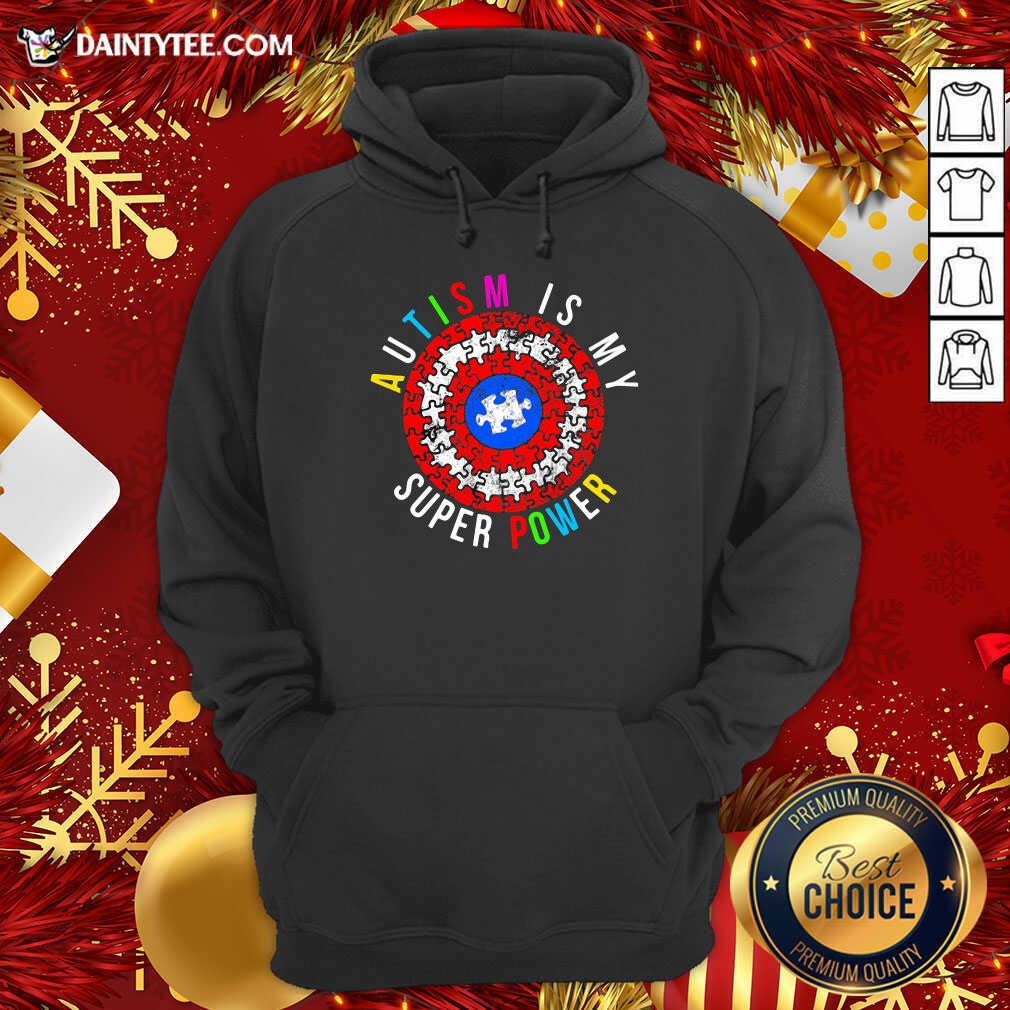 Awesome Autism Is My Super Power Captian Shield Shirt