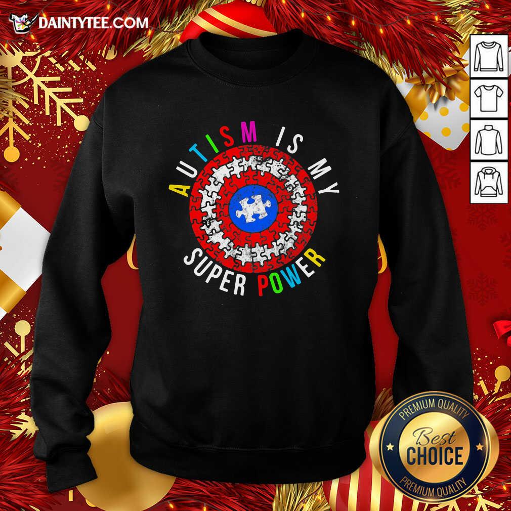 Awesome Autism Is My Super Power Captian Shield Shirt