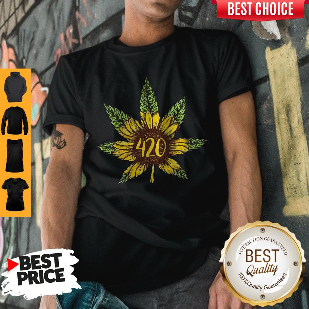 Awesome Cannabis 420 Sunflower Hippie Shirt