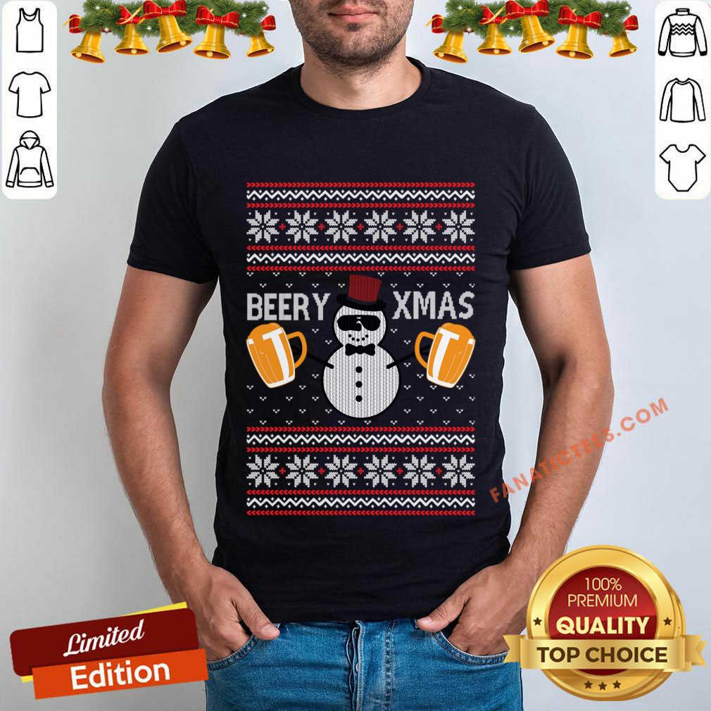 Awesome Christmas Beer Lover Gift Funny Pun Shirt