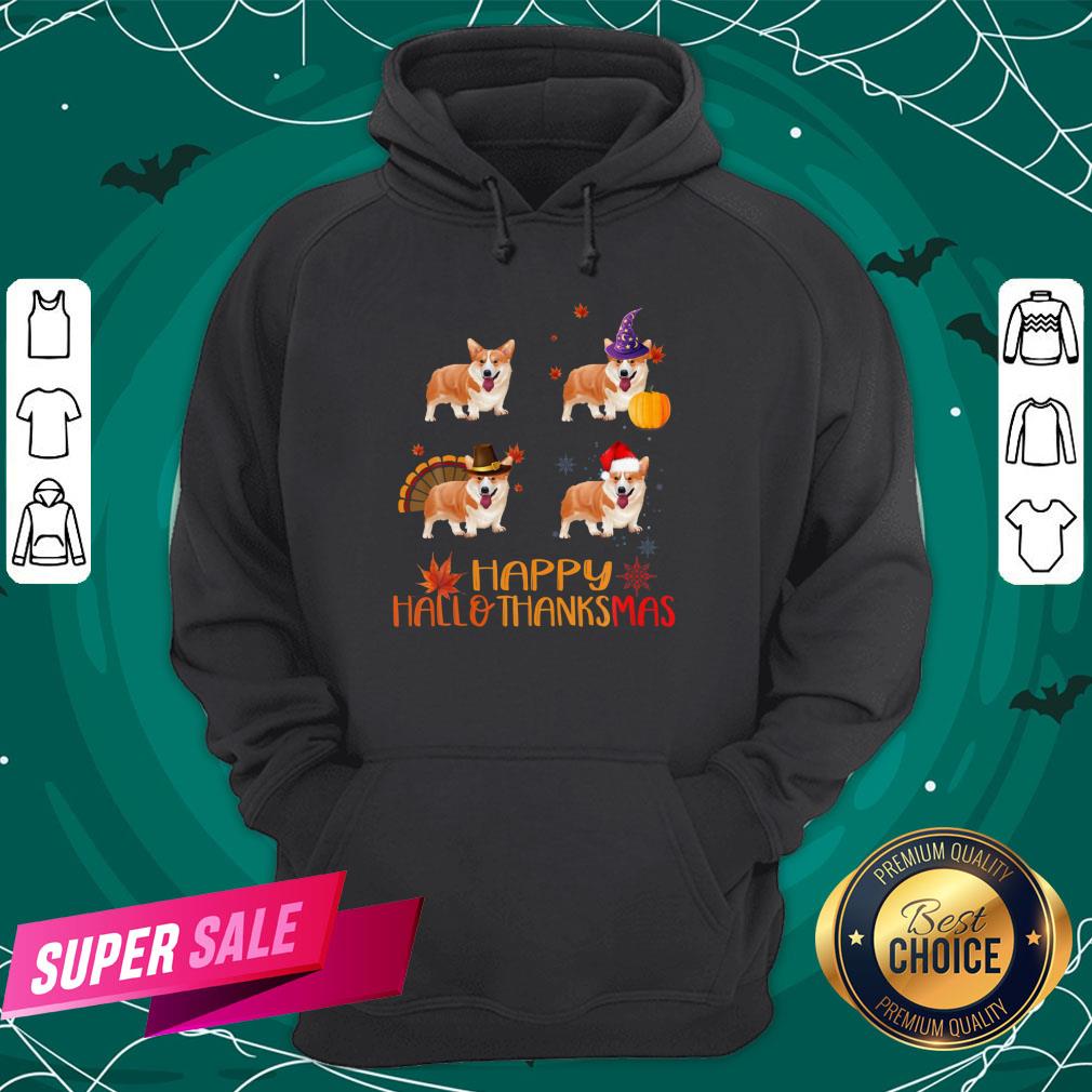 Awesome Corgi Happy Hallothanksmas Shirt
