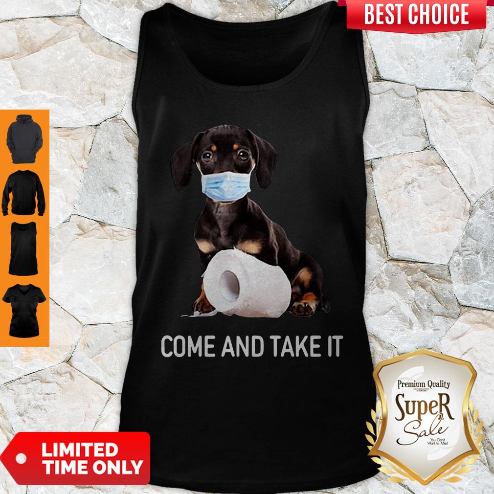 Awesome Dachshund Face Mask Come And Take It Shirt