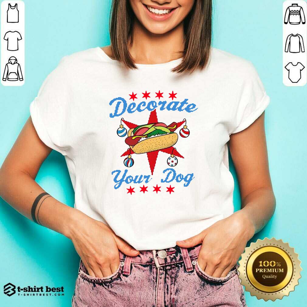 Awesome Decorate Your Dog Hot Dog Mery Christmas Shirt