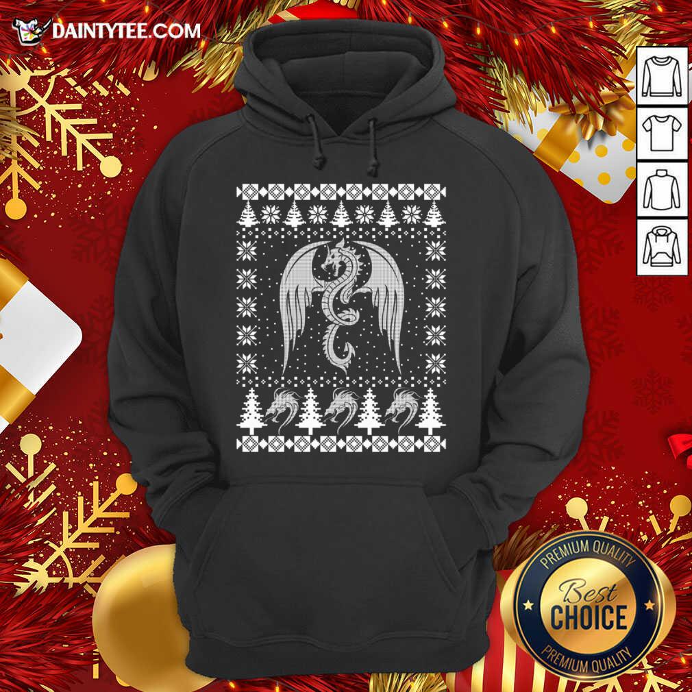 Awesome Dragon Ugly Christmas Fantasy Mystical Holiday Xmas T-Shirt