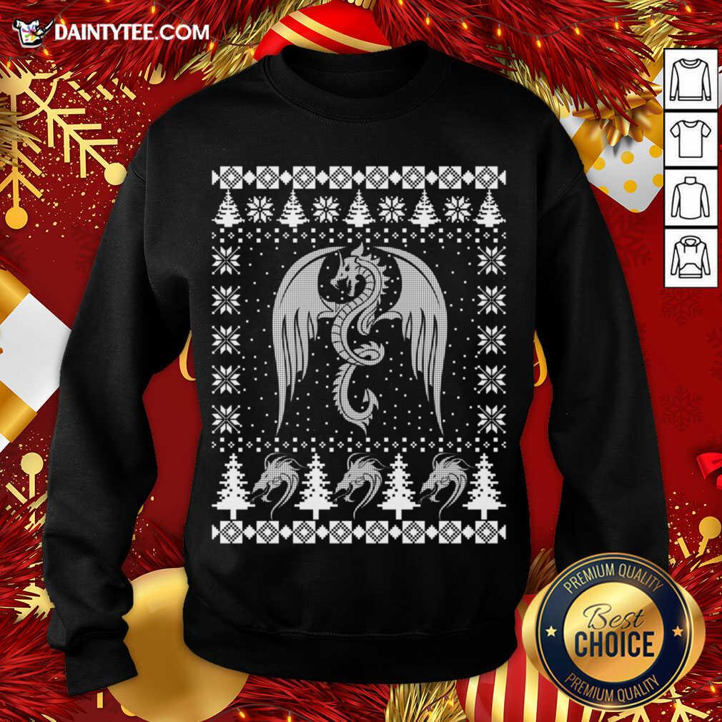 Awesome Dragon Ugly Christmas Fantasy Mystical Holiday Xmas T-Shirt